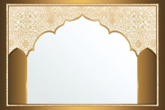Islamic frame architecture backgrounds gold.