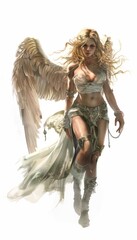 vector illustration of an angel