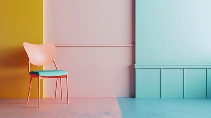 A Serene Space: Modern Mint Green Armchair Bathed in Natural Light