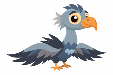 condor bird cartoon vector illustration