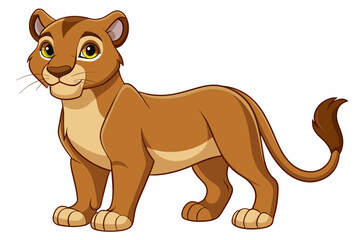 cougar cartoon vector illustration