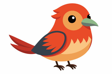 crossbill bird cartoon vector illustration