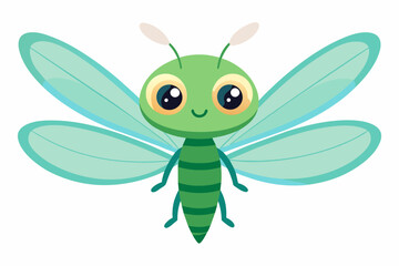 damselfly cartoon vector illustration