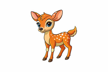 deer cartoon vector illustration