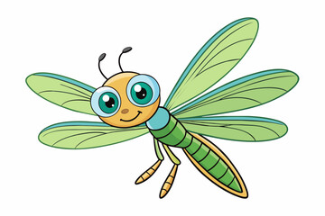 dragonfly cartoon vector illustration