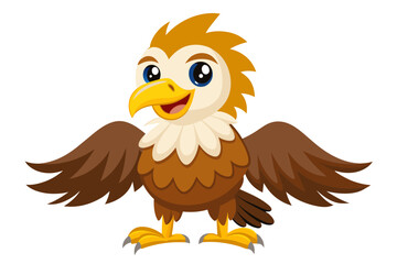 Eagle bird cartoon vector illustration