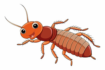 earwig insect cartoon vector illustration