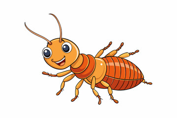 earwig insect cartoon vector illustration