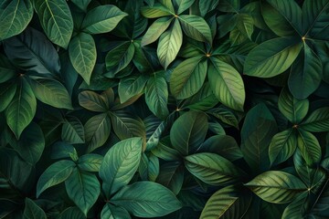 Fototapeta premium tropical leaves on a dark background - Generative AI. Beautiful simple AI generated image in 4K, unique.