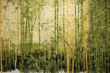 Fototapeta premium Bamboo grove vegetation outdoors nature.
