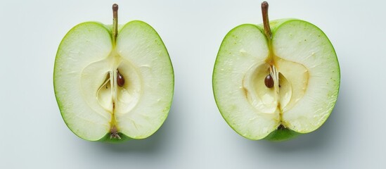 Halved Apple With Bite