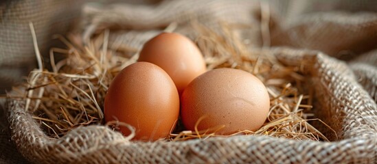 Three Eggs in a Burlock of Hay