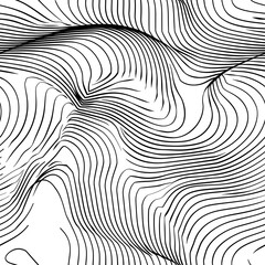 Seamless linear pattern, minimalistic black and white