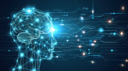 Futuristic medical technology abstract head abstract