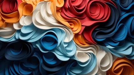 Colorful Swirling Paper Art Installation