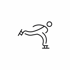 ice skating sport icon vector
