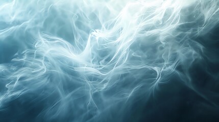 Obraz premium Abstract underwater smoke patterns in shades of blue with ethereal, fluid movement.