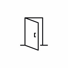 open door inside outside icon