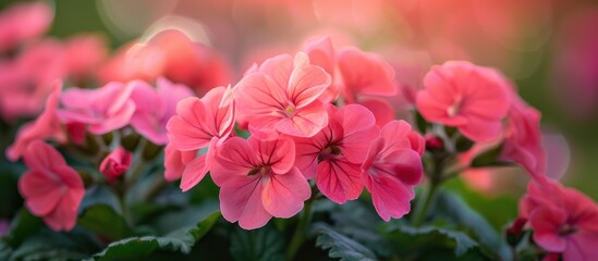 Blooming Pink Flowers in Garden