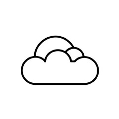 Minimalist Cloud Icon in Black and White