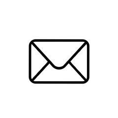 Minimalist Envelope Icon in Black and White