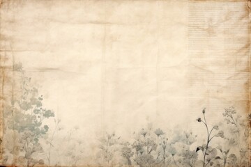 Ephemera style of pale grass paper backgrounds wall.