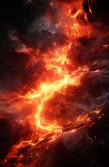 Fototapeta premium Fiery Abstract Energy Flow