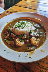 Delightful Cajun Gumbo Presentation, Culinary World Tour, Food and Street Food