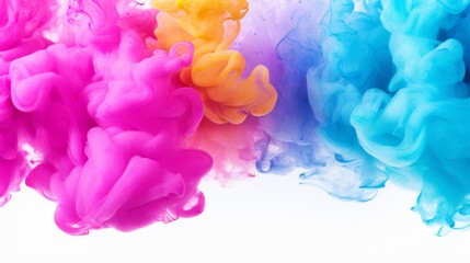 Obraz premium Vibrant Colors of Ink Swirling in Water