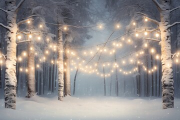 An idyllic wintery Christmas scene snow christmas blizzard.