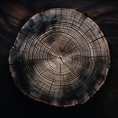 Detailed Texture of a Tree Ring Cross Section