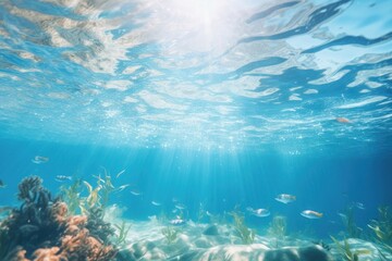 Close up of tropical underwater backgrounds swimming outdoors. - obrazy, fototapety, plakaty