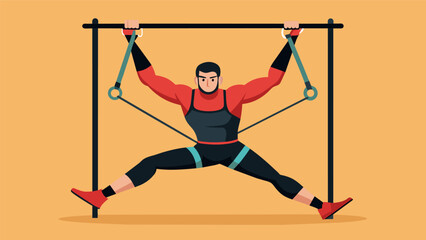 A MMA fighter utilizing suspension trainers for bodyweight exercises to strengthen their entire body mimicking movements used in the cage.