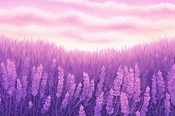Fototapeta premium Grainy Lavender Field Gradients: Beautiful Blooming Banner Texture
