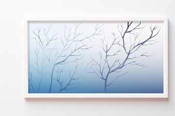 Crisp Winter Frost Gradients Minimal Poster - Elegant Ice Mix