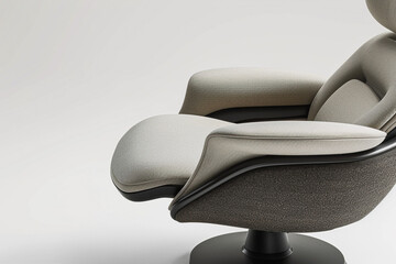 An angled view of the Bofinger chair's armrest, highlighting its ergonomic support and comfort.
