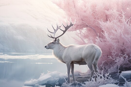 Frozen Arctic Aurora Gradients: Arctic Wildlife Calendar Collection