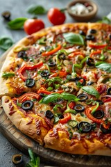 Vegan Pizza on a Cloudy Surface Generative AI
