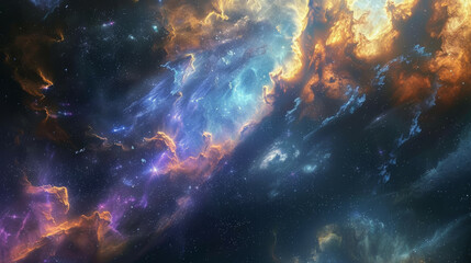 Obraz premium Ethereal Cinematic Cosmos Unveiling Sophisticated Universes