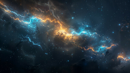 Fototapeta premium Ethereal Cinematic Cosmos Unveiling Sophisticated Universes