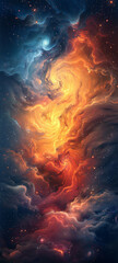 Fototapeta premium Galactic Whirl Mesmerizing Swirling Galaxy Wallpaper