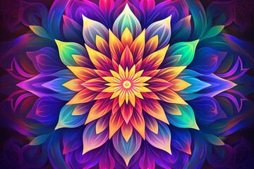 Obraz premium Kaleidoscopic Dream Vision Gradients: Visual Meditation Guide Cover
