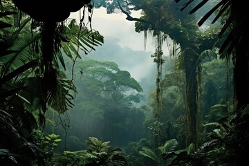 Rainforest Canopy Gradients: Tropical Landscape Photography Book Cover - Lush