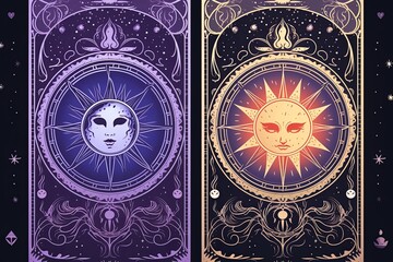 Mystic Tarot Card Gradients: Esoteric Book Cover Design Masterpiece