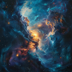 Fototapeta na wymiar Nebulous Realms Exploring the Mysteries of the Universe
