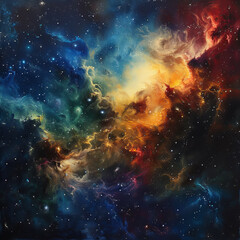 Naklejka premium Nebulous Realms Exploring the Mysteries of the Universe