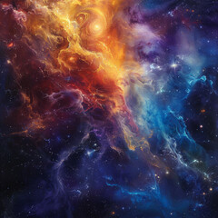 Fototapeta premium Nebulous Realms Exploring the Mysteries of the Universe