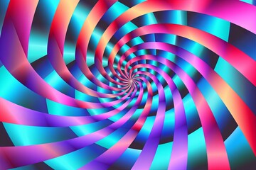 Psychedelic Festival Backdrop: Optical Illusion Spiral Gradients