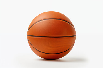 Basketball ball on white background. Basketball related topics. Basketball game. Basketball league. NBA. Image for graphic designer.