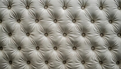 seamless subtle white diamond tufted upholstery pattern transparent background texture overlay abstract soft puffy quilted sofa cushions or headboard displacement bump or height map 3d rendering